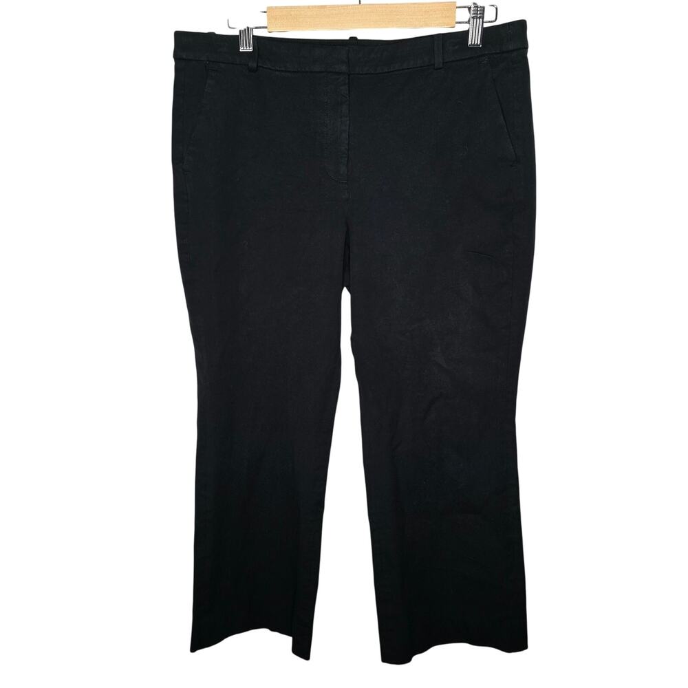 J. Crew Women's Black Stretch Ponte Trouser Pants Size 12 Pull-On Career Office